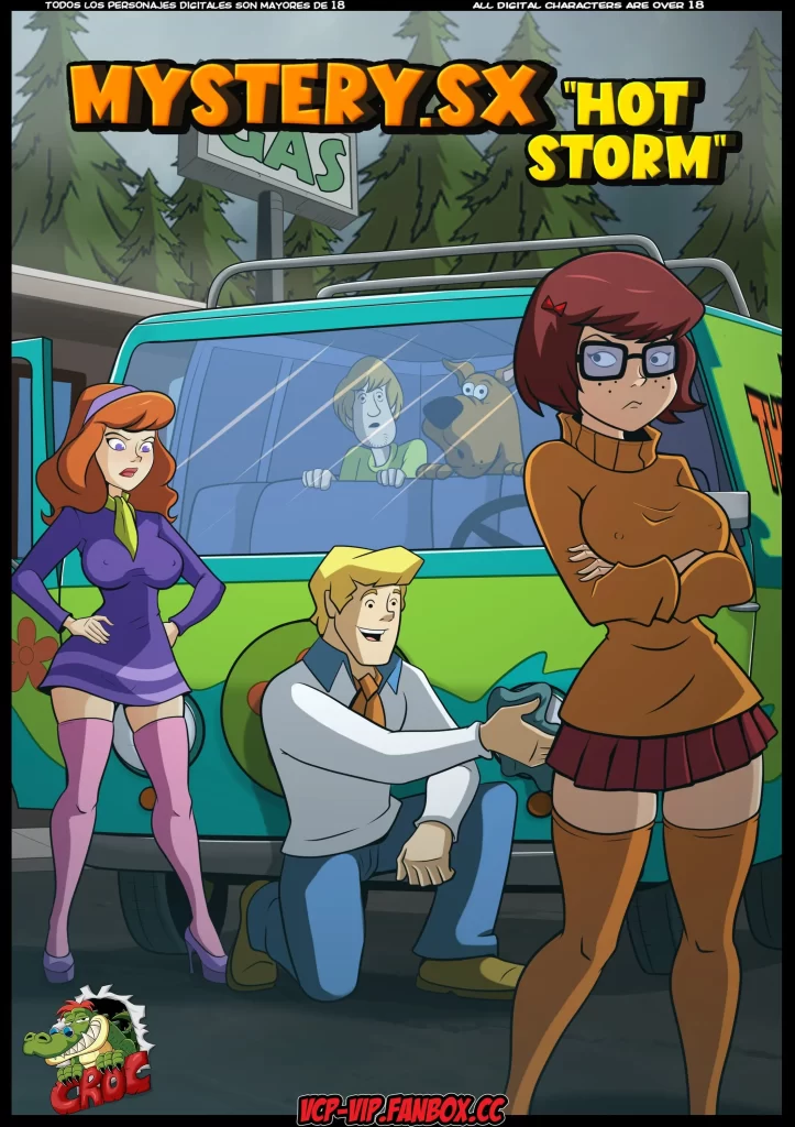 1. The Scooby-Doo team arrived at the gas station.
