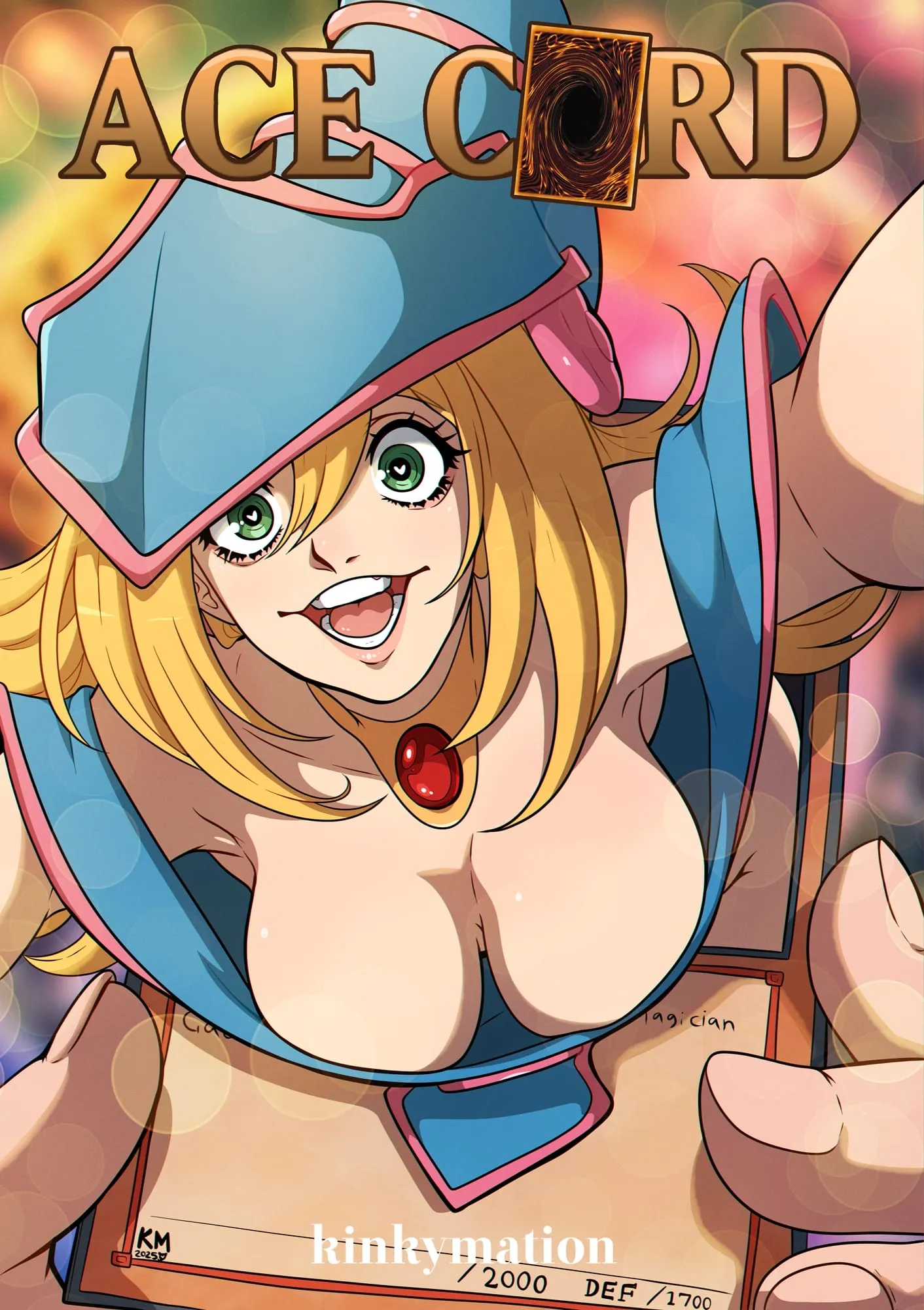Dark Magician Girl with Big Tits Reaches Out to a Guy.