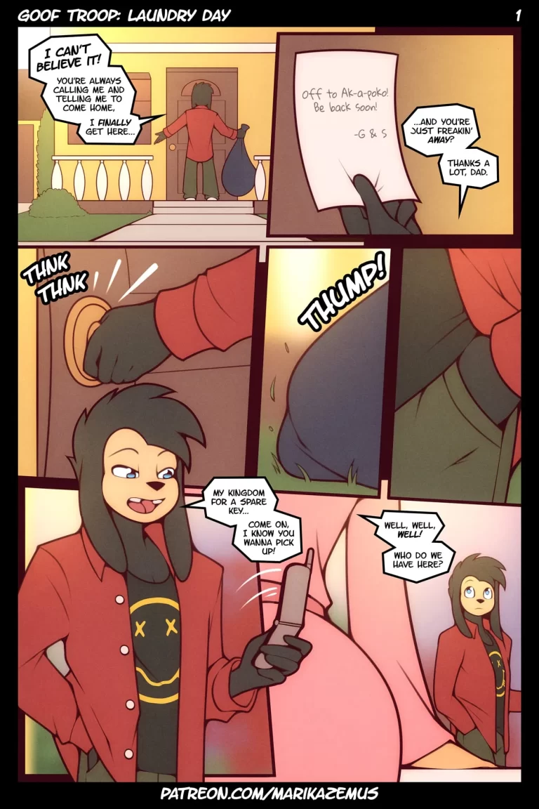 Max rings Aunt Peg's doorbell.