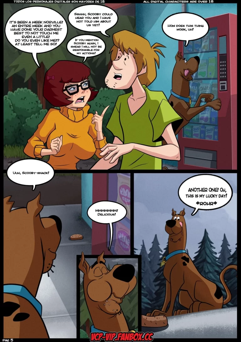 Velma is angry at Shaggy.