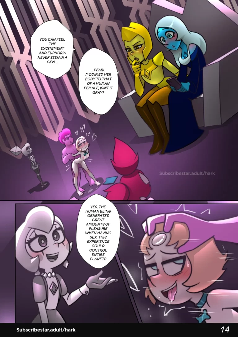 The girlfriends watch Steven fuck Pearl.