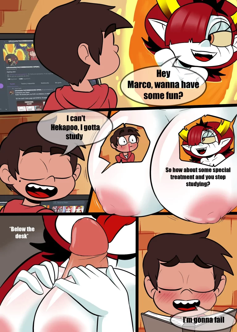 Hekapoo came to Marco again for his dick.