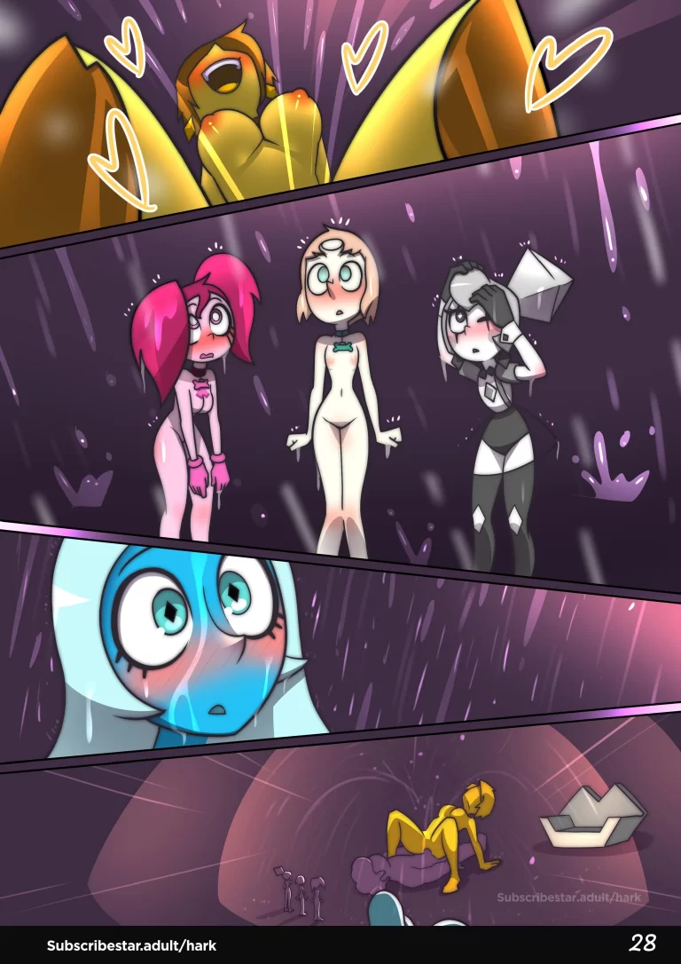 Pearl squirts on her friends.