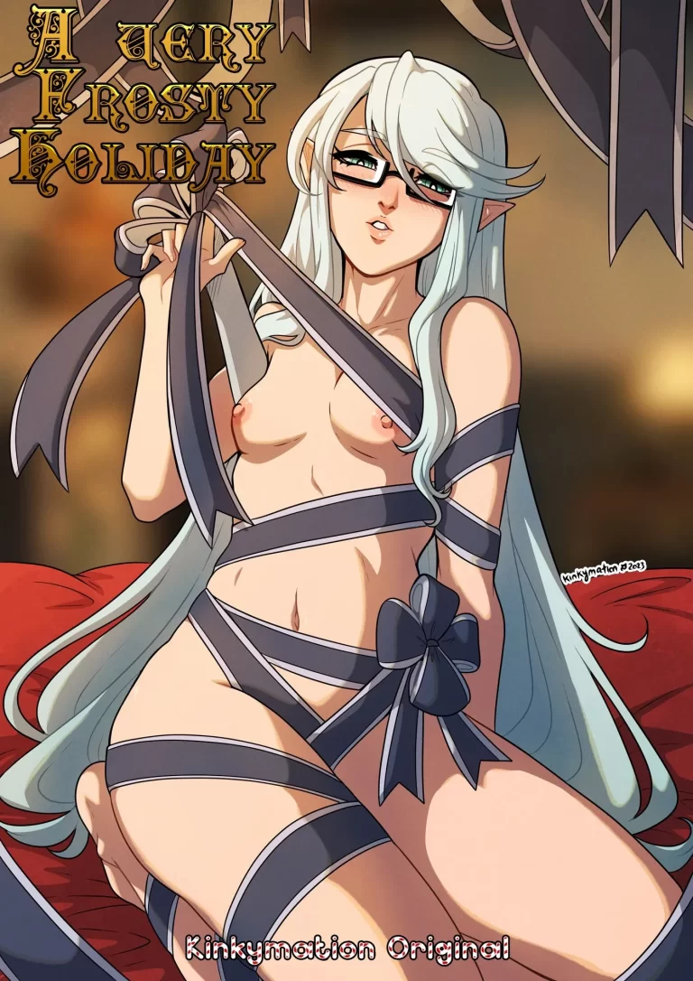 Naked Frost in a gift wrap sits.