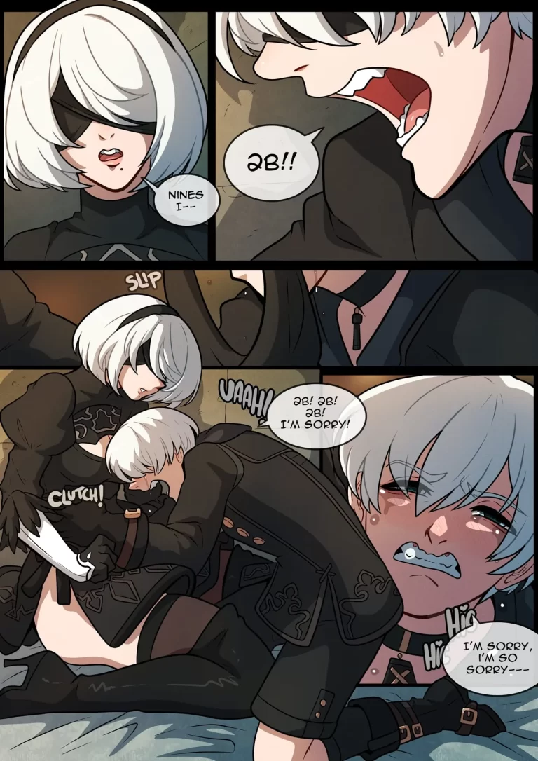 9S is crying 2B.