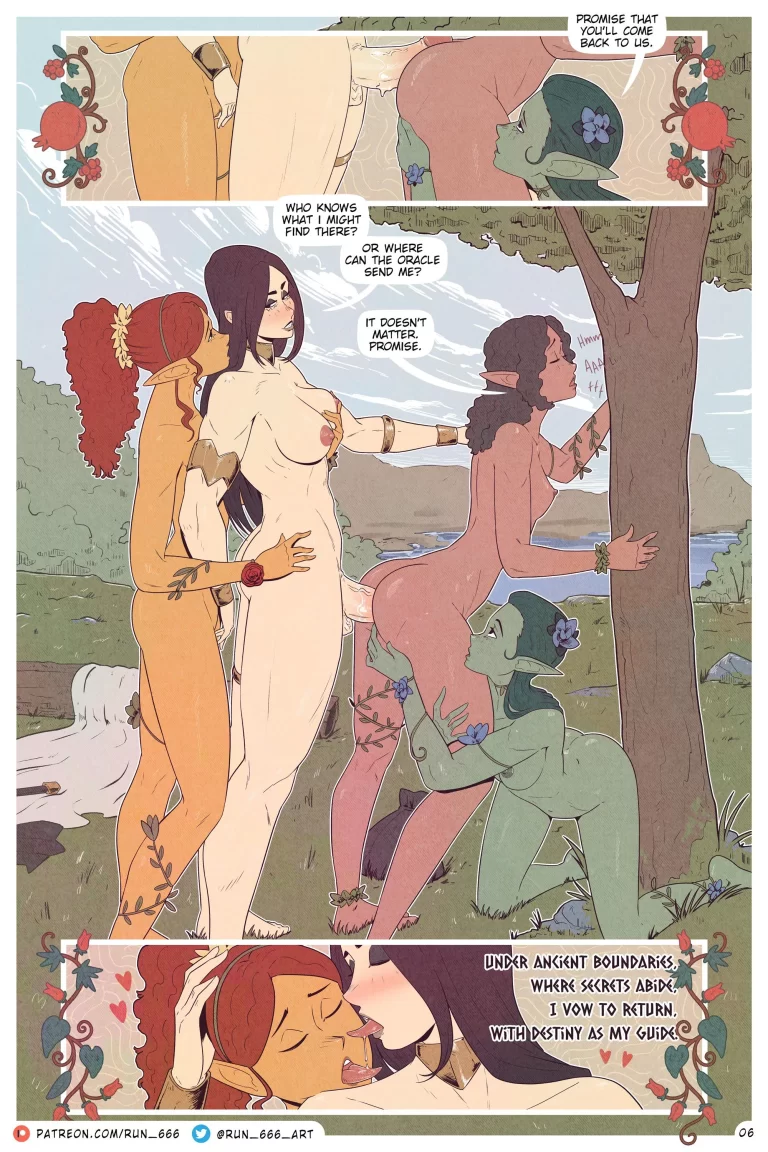 A gladiator girl fucks an elf doggy style.