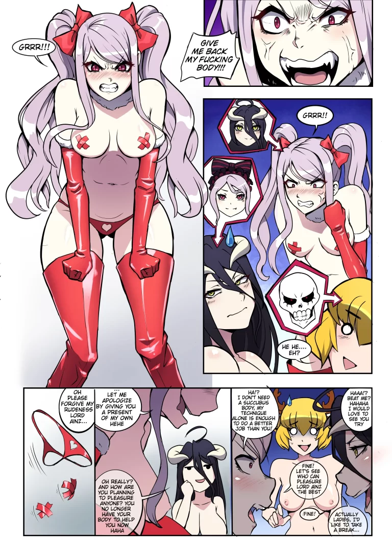 Clementine came angry to Albedo and Shalltear Bloodfallen.