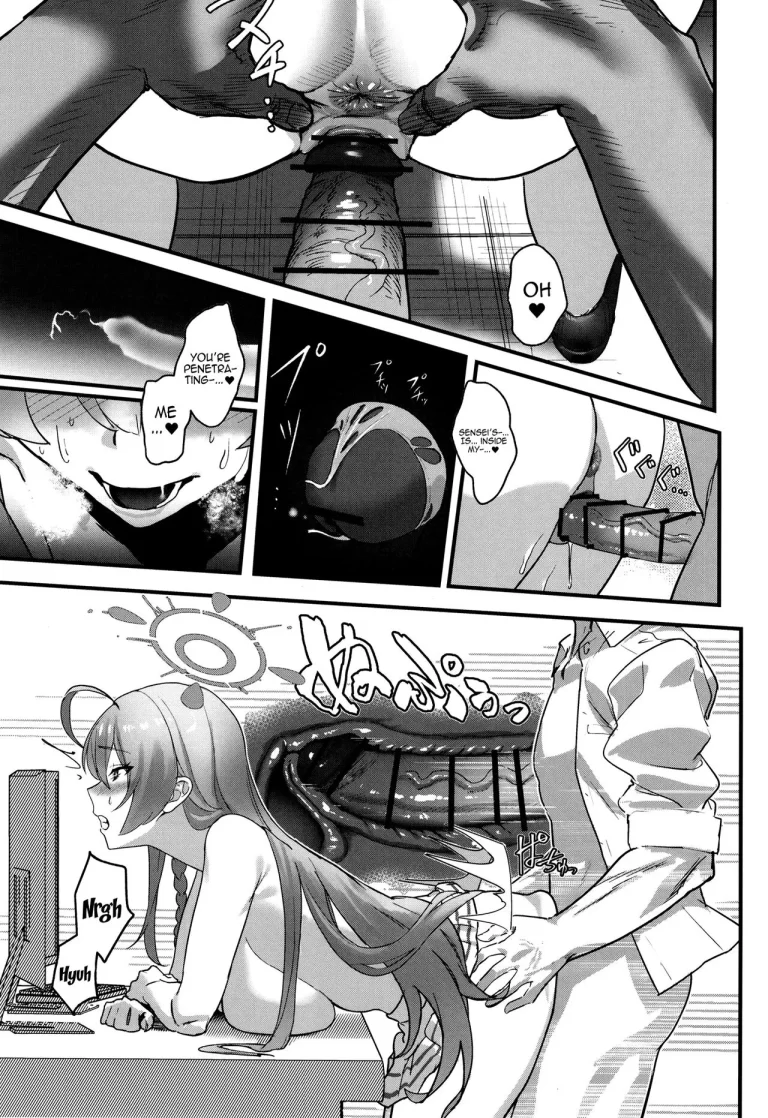 Sensei entered Hanako Urawa's pussy all the way.