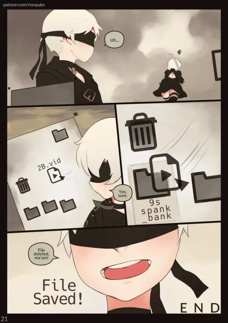 9S recorded 2B having sex on video/