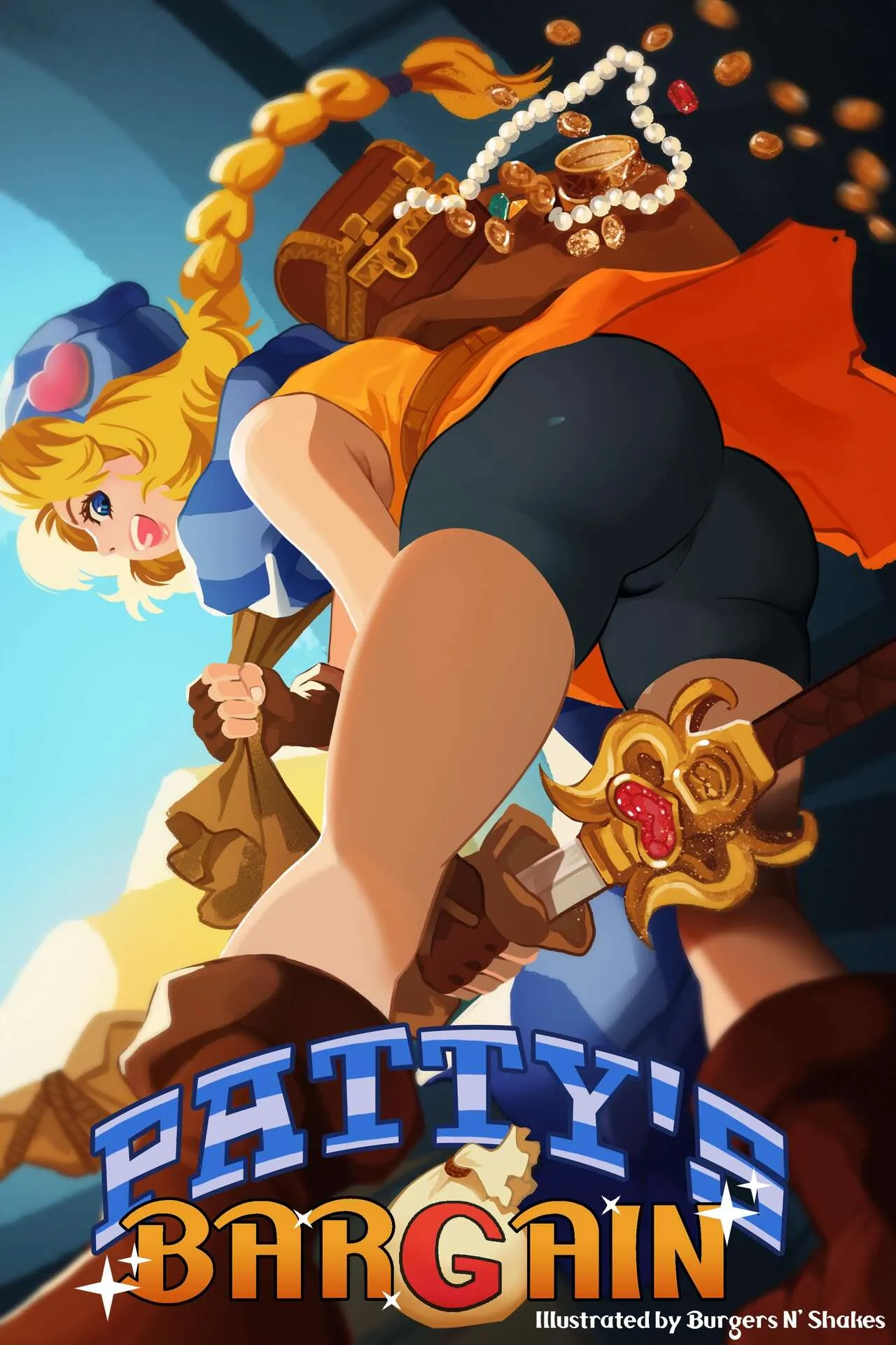 Patty sits on her staff.