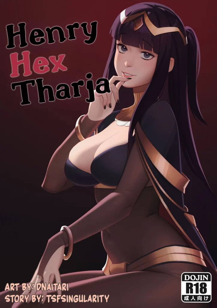 Tharja sits with a flirtatious look.
