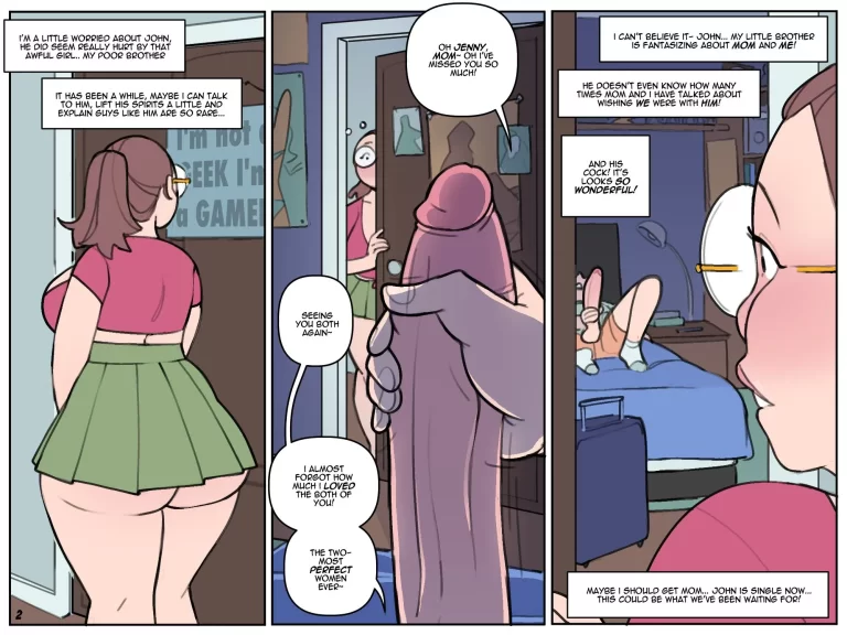 John jerks off and Jenny watches.