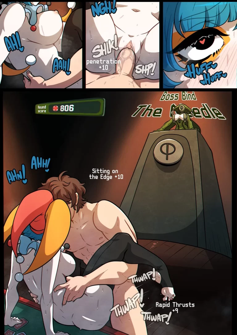 A guy fucks a clown girl while their yuoss watches it.