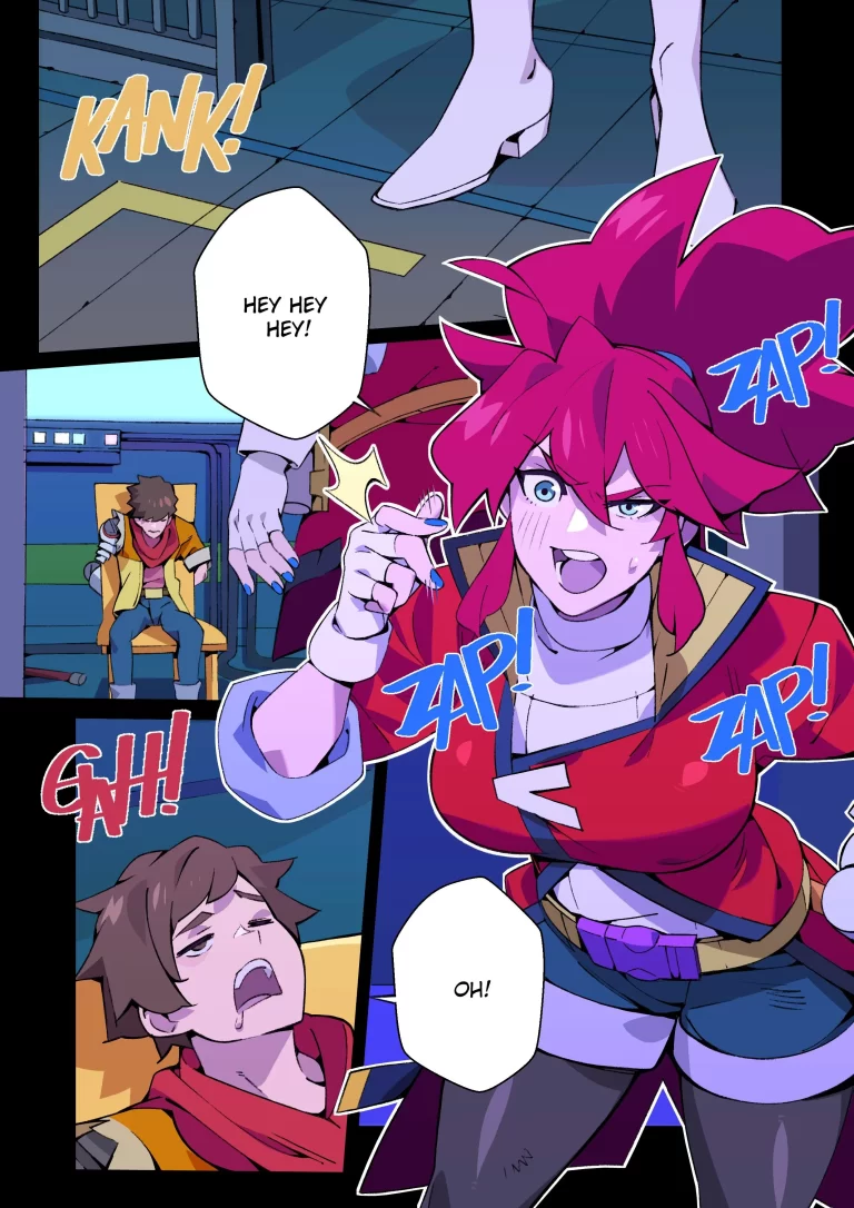 Korsica talks to a tied up Chai.