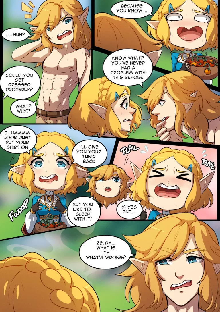 Princess Zelda chats with Link.