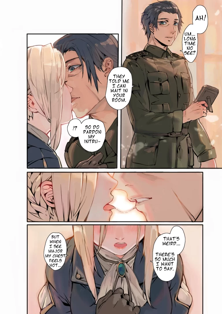 Violet Evergarden kisses her friend.