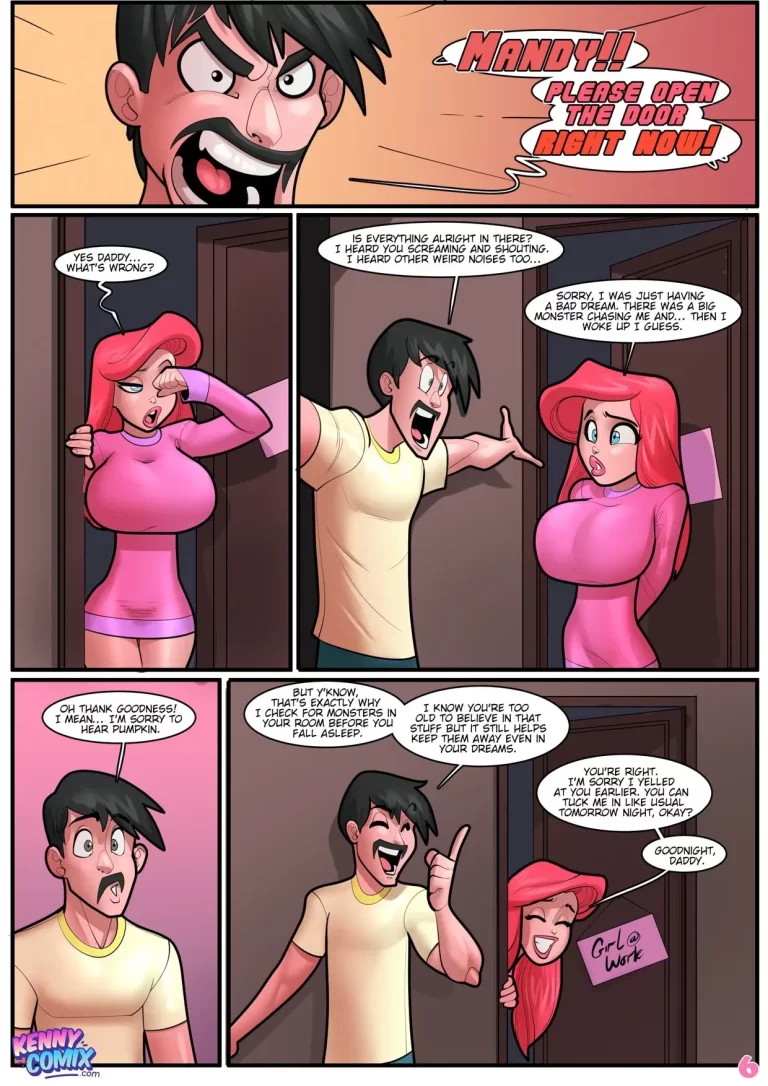 The father scolded his daughter for making noise.