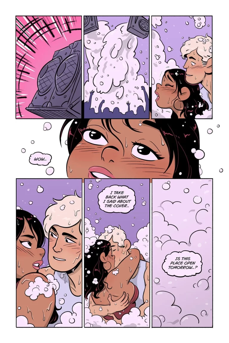 A guy and a girl hugging.