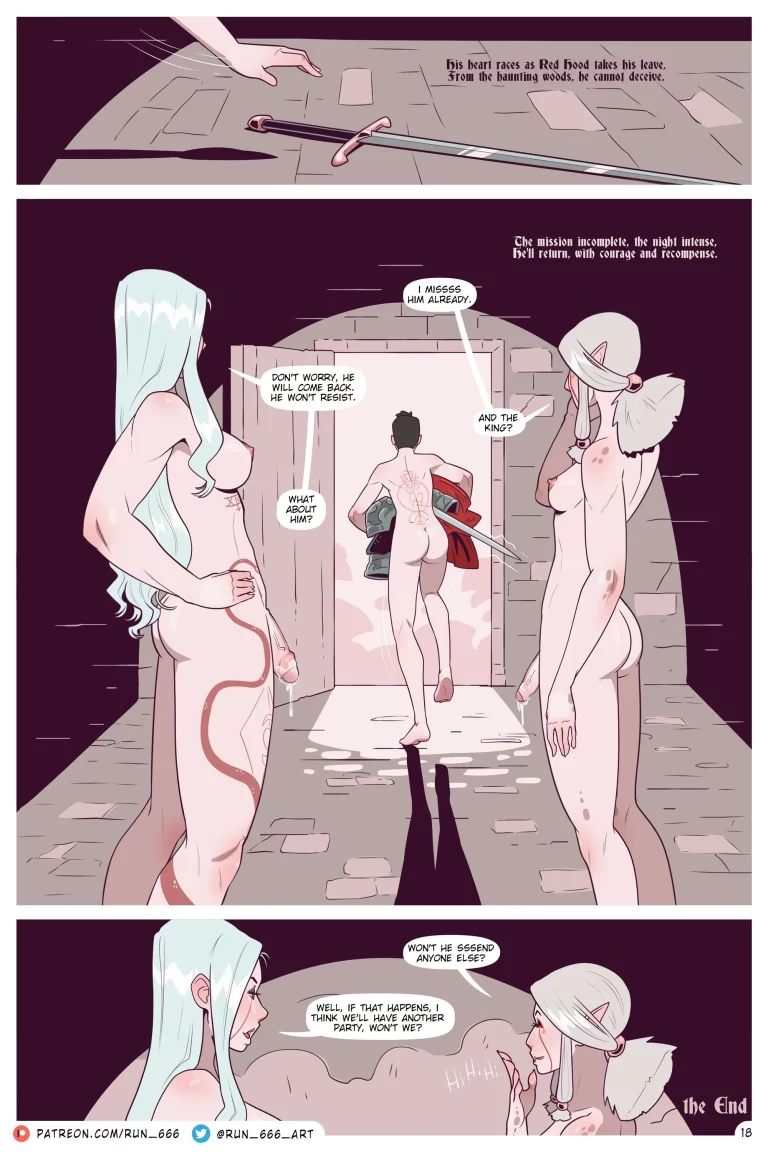 The knight ran away.