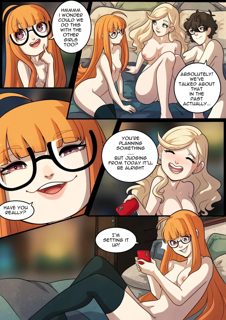 Ann Takamaki and Futaba Sakura are talking.