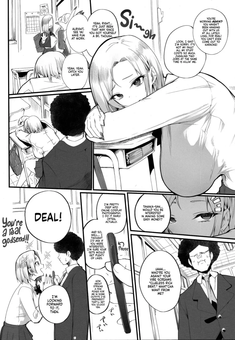 Hasumi Hanekawa chats with a classmate.