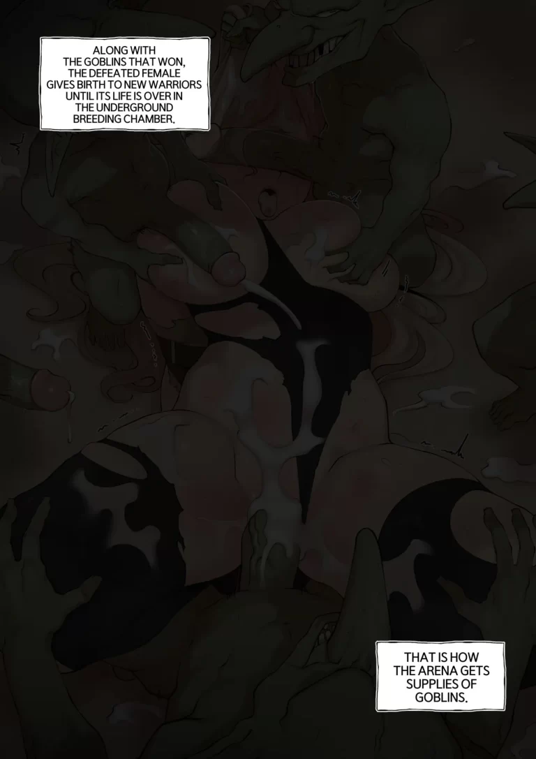 Darkening of the page where the goblins finished off the pink-haired elf.